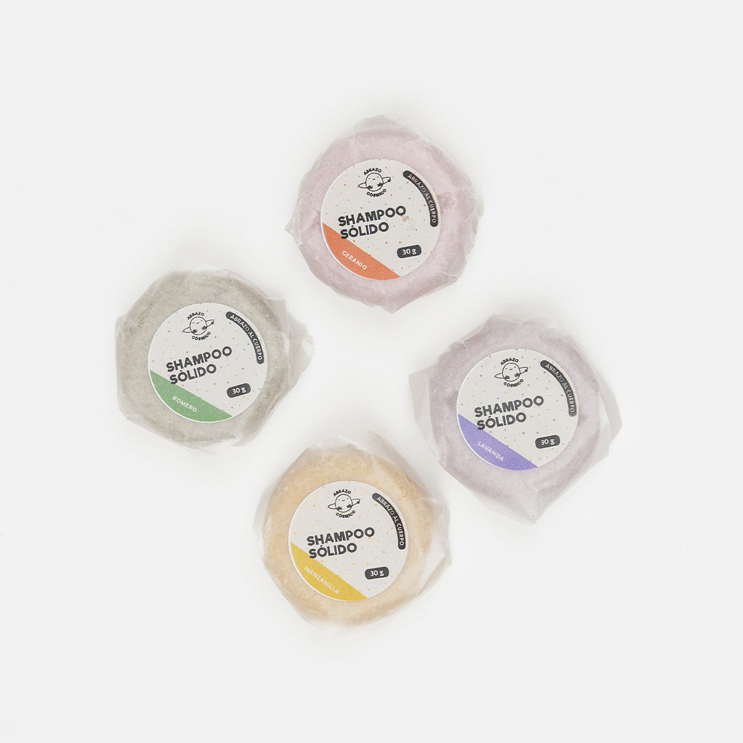 KIT DESCUBRE - 4 Shampoos: Geranio, Lavanda, Romero y Manzanilla